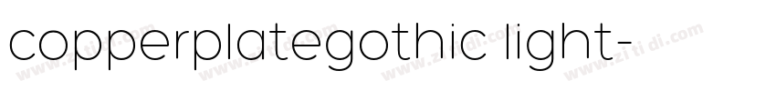 copperplategothic light字体转换